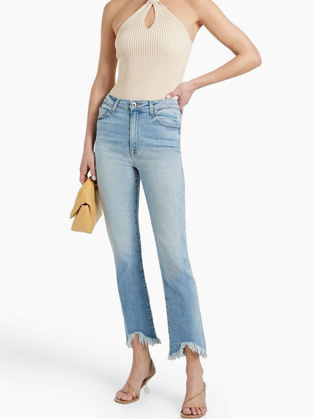 Jonathan Simkhai Standard River High Rise Straight-Leg Jeans Size 28
